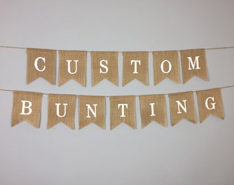 Personalised Custom Bunting Handmade Party Decorations Customised