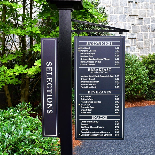 The Masters Menu at Augusta National Digital Download