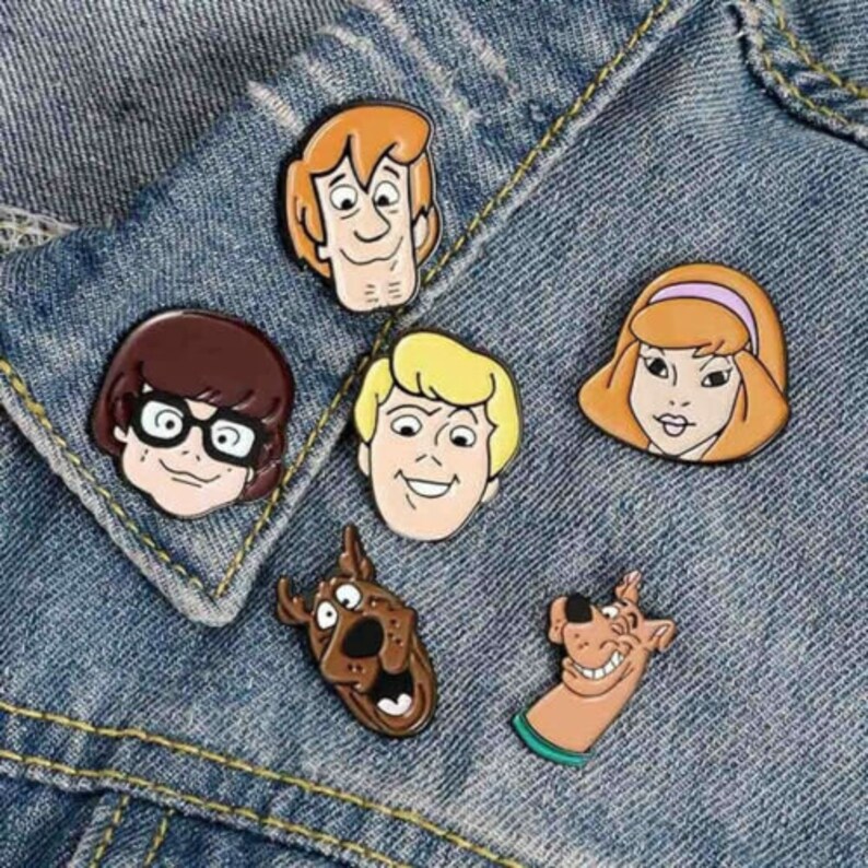 Scooby Doo pin badge collection set of 6 Enamel Pin Badge | Etsy