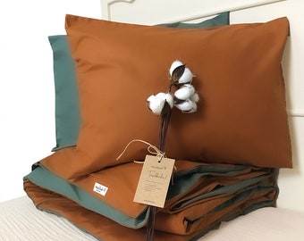 Boho Cotton Duvet Cover Set: Double-Sided Gender Neutral Bedding 3 Pieces