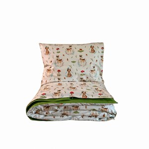 Handmade Cotton Baby Duvet Cover Set: Animal Print Nursery Bedding