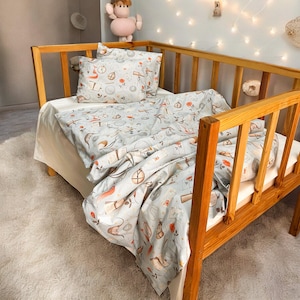 Little Prince Bedding Set - 100% Cotton, 4-Piece Duvet Cover & Pillowcases - Fairy Tale Bedroom Decor