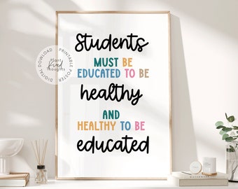 HEALTH EDUCATION School Nurse Office Decor School Clinic School Nurse Posters School Health Clinic Room School Health Classroom Decor