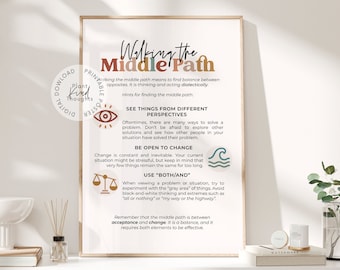 MIDDENPAD DBT geestelijke gezondheid Poster: Dialectische gedragstherapie Therapeut Kantoor Decor Schooladviseur Maatschappelijk werker Psycholoog