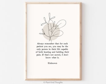 THERAPY QUOTE: Therapist Gift School Counselor Office Decor School Psychologist Decor Therapist Office Social Worker Mental Health Poster