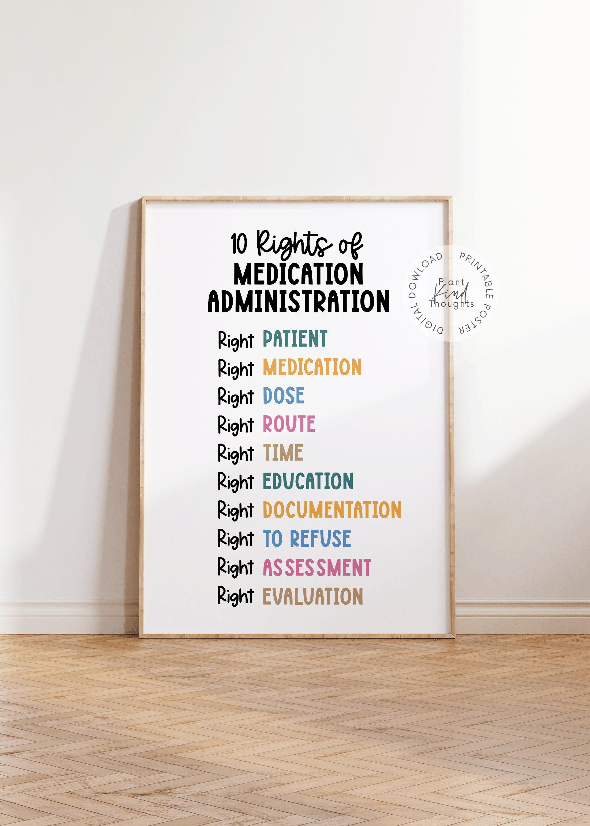 10 RIGHTS of MEDICATION ADMINISTRATION School Nurse Office Decor School ...