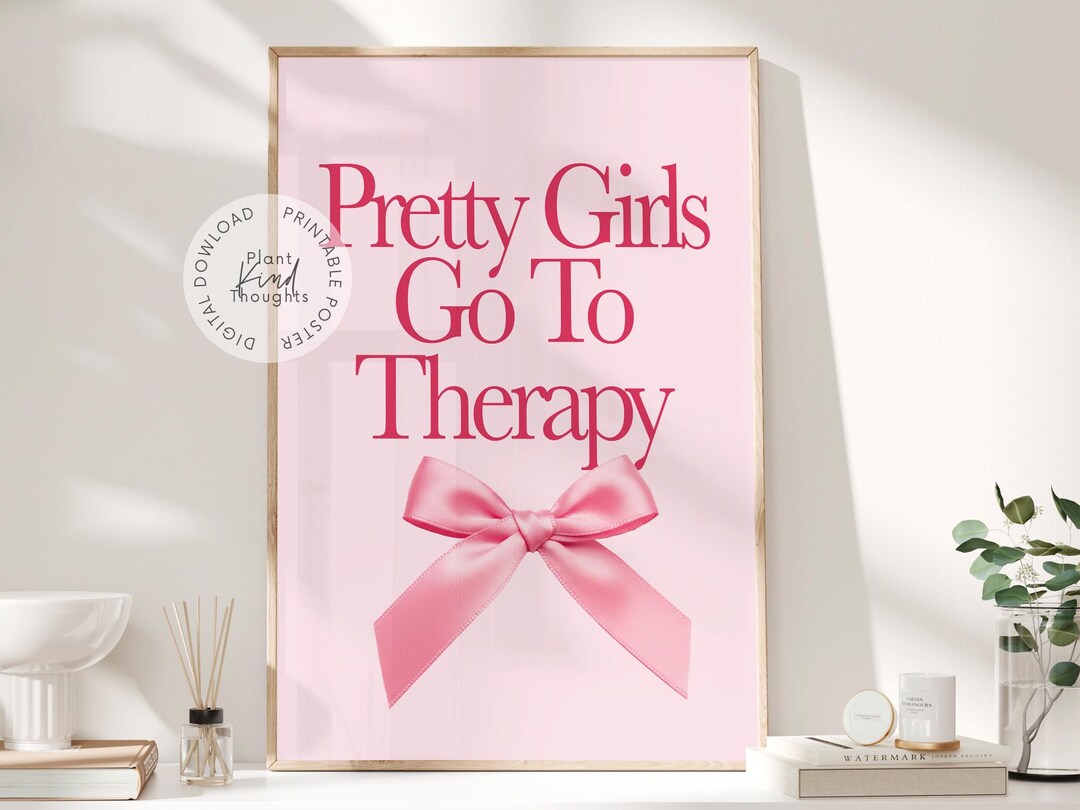 PRETTY GIRLS Go to THERAPY Poster Psychology Gift for Psychologist ...