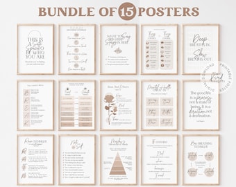 15 School Counseling Posters MINIMAL School Counselor Office Decor School Psychologist Therapist Office Classroom Decor Social Worker Office