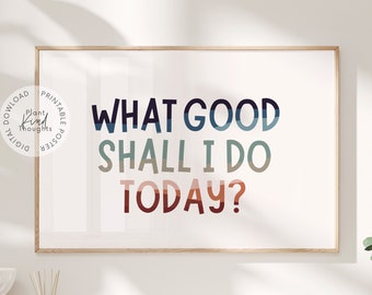 GOOD Mental Health Quote Poster: Positivity, School Counselor Office Decor, School Psychologist Decor, Classroom Decor, Therapist Office,