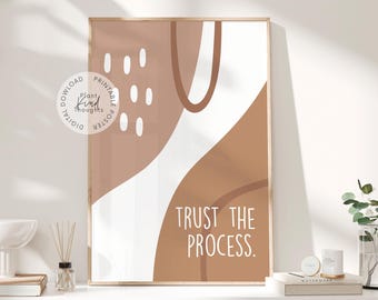 TRUST THE PROCESS Therapy Mental Health Poster Classroom Decor School Counselor Office Decor School Psychologist Decor Therapist Office
