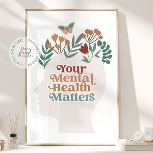MENTAL HEALTH MATTERS Counseling Office School Counselor Office Decor Classroom Decor School Psychologist Therapy Office Social Worker