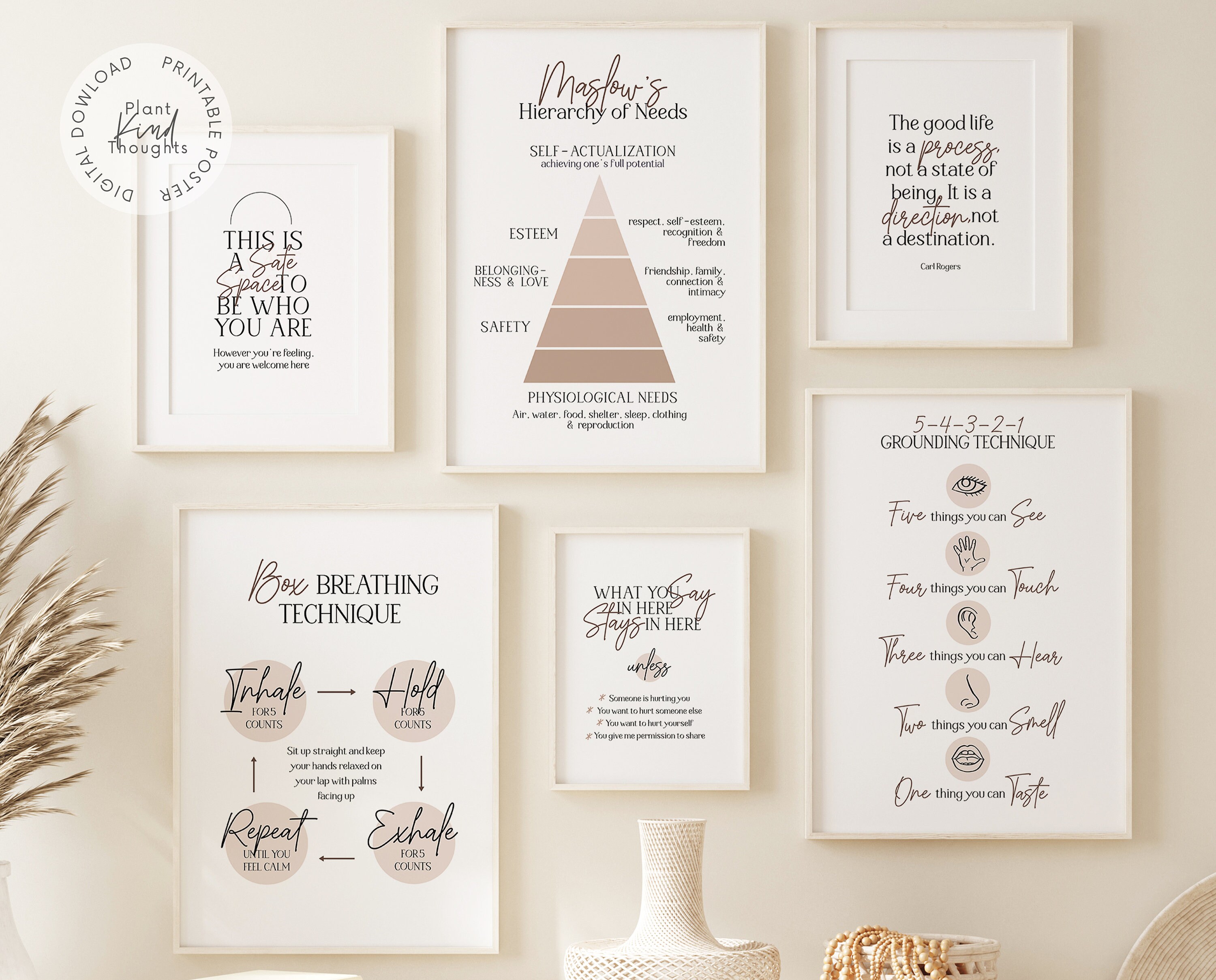 MINIMAL Therapy Office Decor Bundle School Counselor Office Decor ...