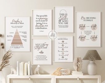 MINIMAL Therapy Office Decor Bundle School Counselor Office Decor School Psychologist Decor Therapist Gift Classroom Decor Social Worker