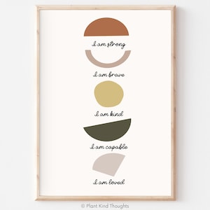 AFFIRMATIONS Mental Gesundheit Poster: Schulpsychologe Bürodeko für Psychiatrie Klassenzimmer Deko Schulpsychologe Geschenk