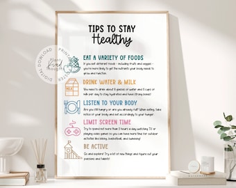 KIDS HEALTH TIPS School Nurse Office Decor School Clinic School Nurse Posters School Health Clinic Room School Health Classroom Decor