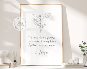 CARL ROGERS Zitat: Therapie Büro Dekor Schulrat Büro Dekor Schulpsychologin Dekor Social Worker Art Mental Health Poster