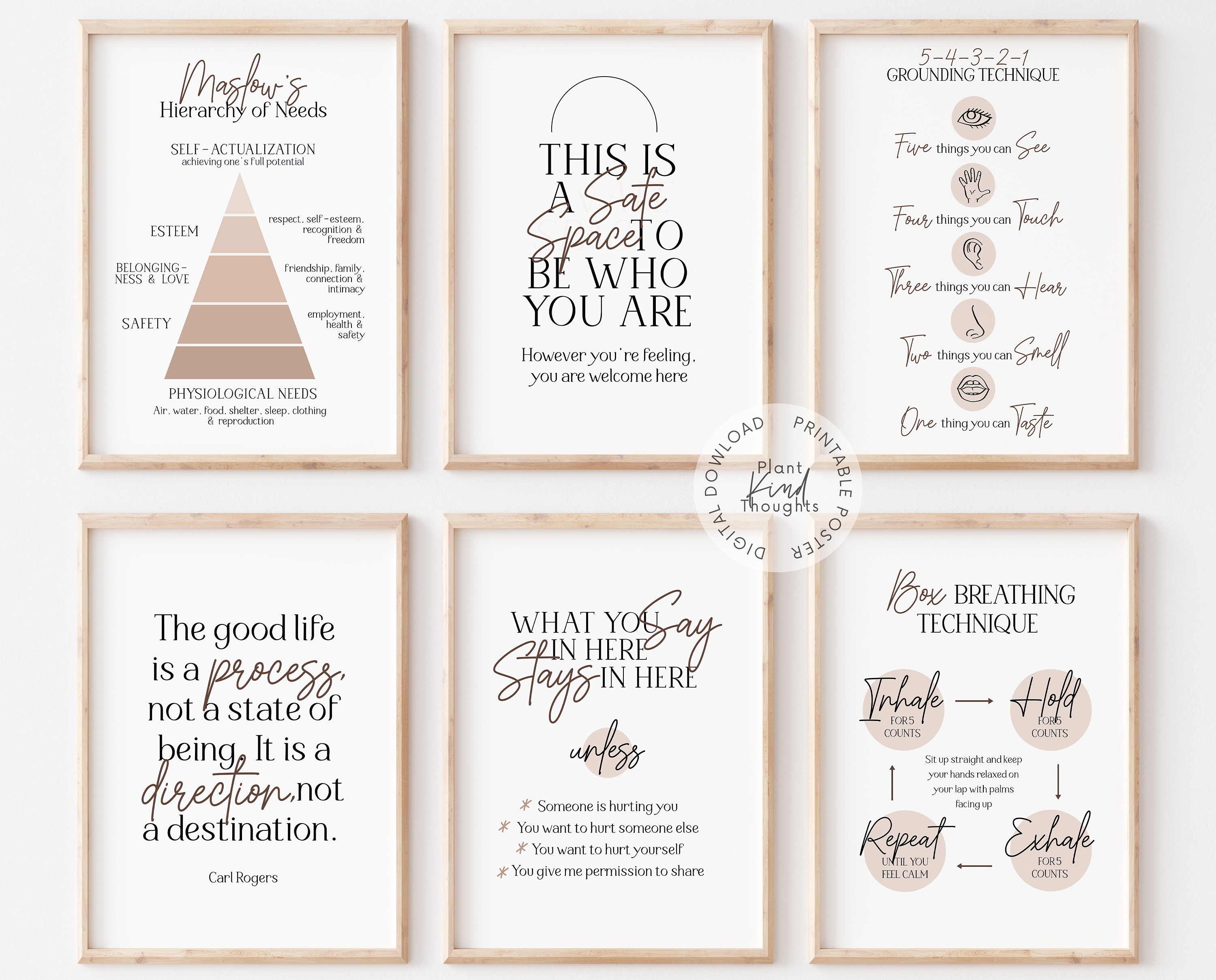 MINIMAL Therapy Office Decor Bundle School Counselor Office Decor ...