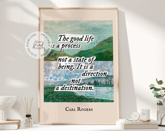 MONET CARL ROGERS Zitat Therapie Büro Dekor Schul Counselor Büro Dekor Schul Psychologe Dekor Sozialarbeiter Kunst Psychische Gesundheit Poster