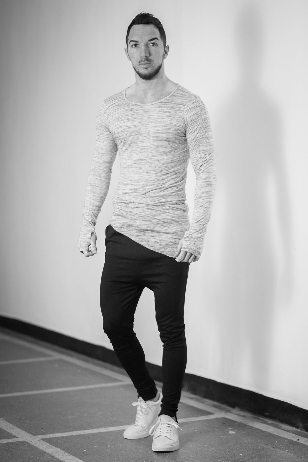 Men's Tight Sweatpants / Skinny Fit Pants for Men / Minimalist Casual