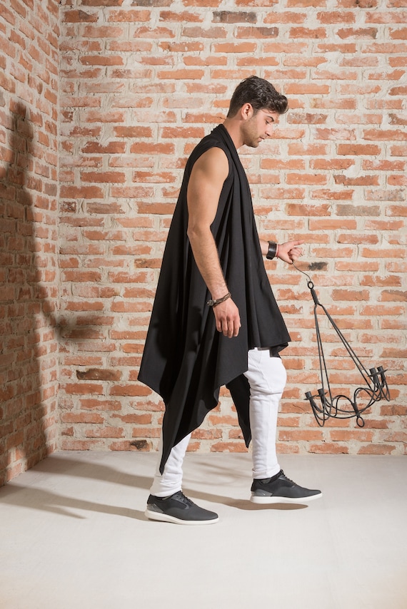 Mens top longline cardigan