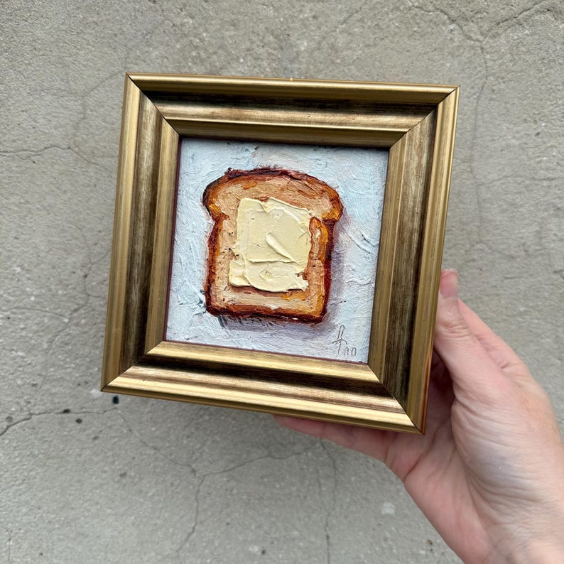 Oil Painting of Butter, Original, Framed