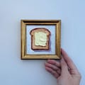 Painting of Butter Original Framed oil Artwork Impasto Painting Breakfast Art Small Kitchen Food Decor 4x4 product logo