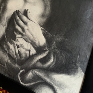 Original Pencil Drawing, Nude Female Illustration, Moody Wall Art