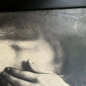 Original Pencil Drawing, Nude Female Illustration, Moody Wall Art