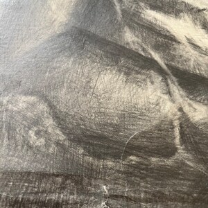 Original Pencil Drawing, Nude Female Illustration, Moody Wall Art