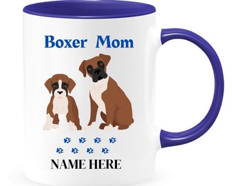 Taza De Cafe Del Perro Boxer Etsy