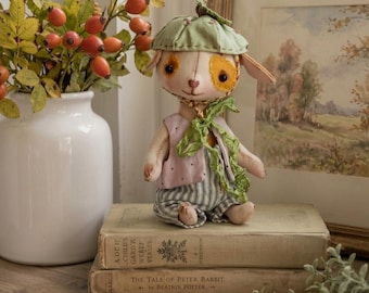 Bookshelf Companion, Cute Shelf Sitter Dog, Small Stuffed Animal, Gift for Bookish Friends, Pocket Dog Toy