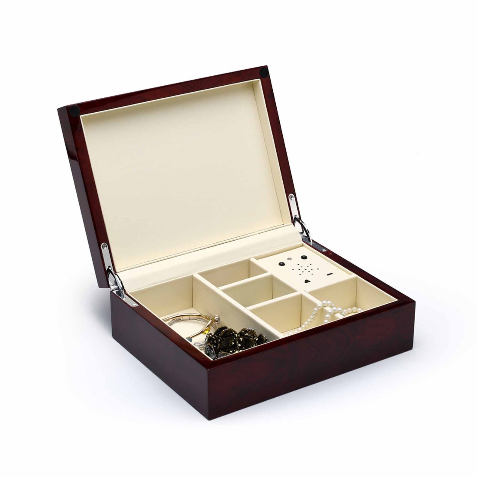 Modern Hi Gloss Burl Wood USB Sound Module Music Jewelry Box - Custom ...