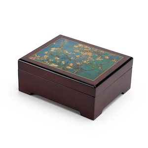 Van Gogh Almond Blossom 23 Note Musical Jewelry Box - SF Music Box Co. - Many Songs to Choose