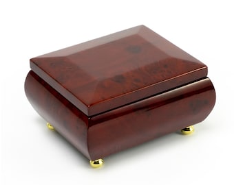 Vintage Lady Mate Japanese Music Jewellery Box With Flower