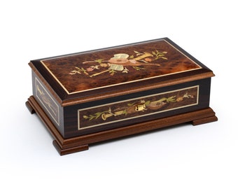 Handcraft Italian 50 Note Sankyo Music Instrument Inlay Burl-Elm Musical Masterpiece