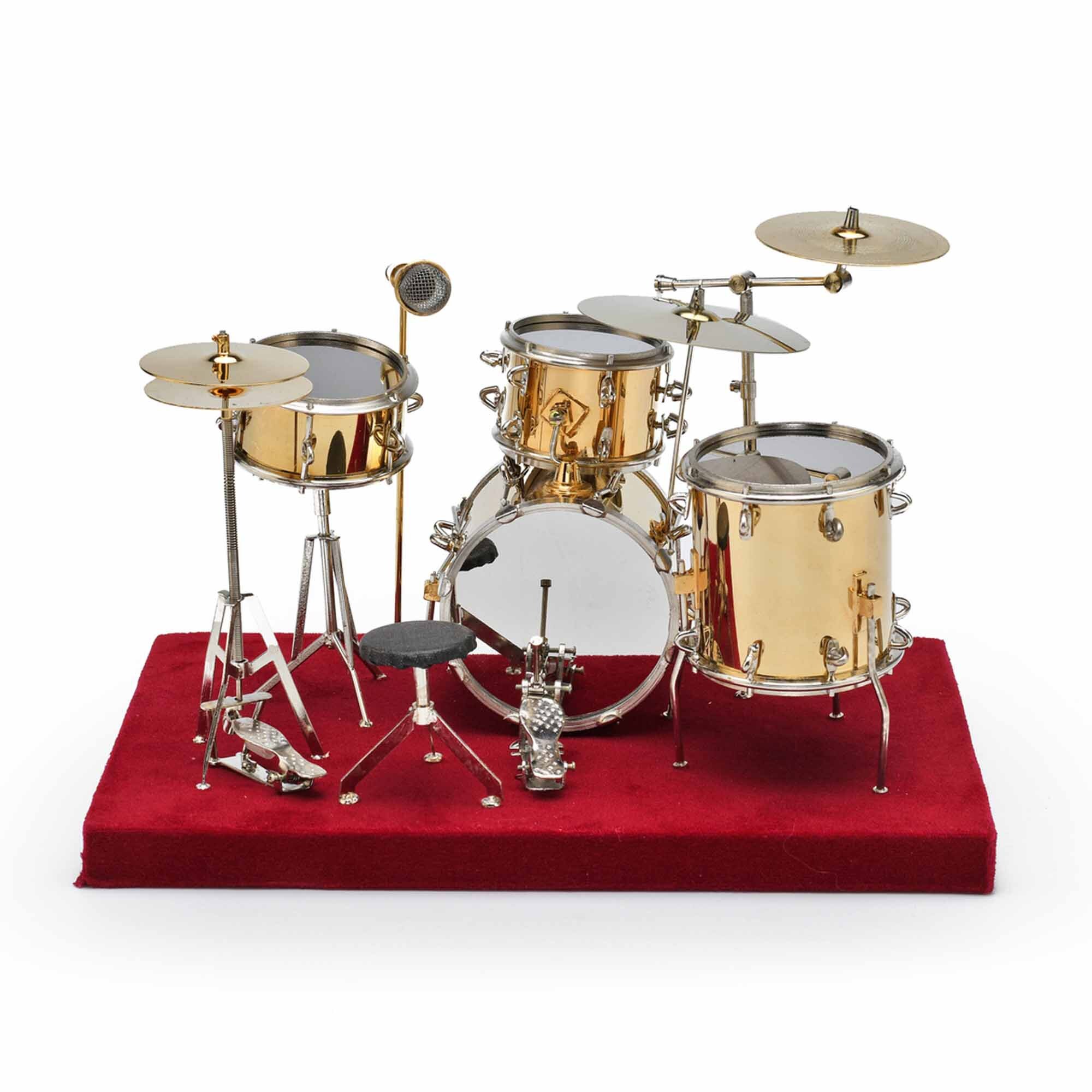 Incredible Miniature Replica of Complete Gold Drum Set With Etsy