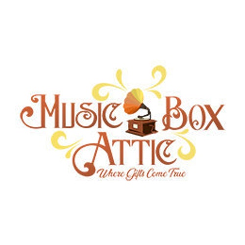 "Music Of The Night" Harp Music Box - Simply Classy Grand Brown Design With Case