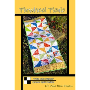 Pinwheel Picnic by Tricia Lynn Maloney for Villa Rosa Designs Quilted Table Runner Pattern