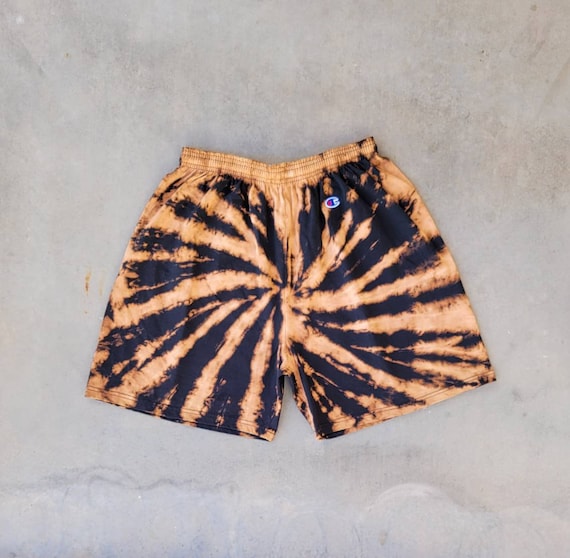 Reverse Dye Champion Shorts, Adult Unisex Tie Dye Shorts
