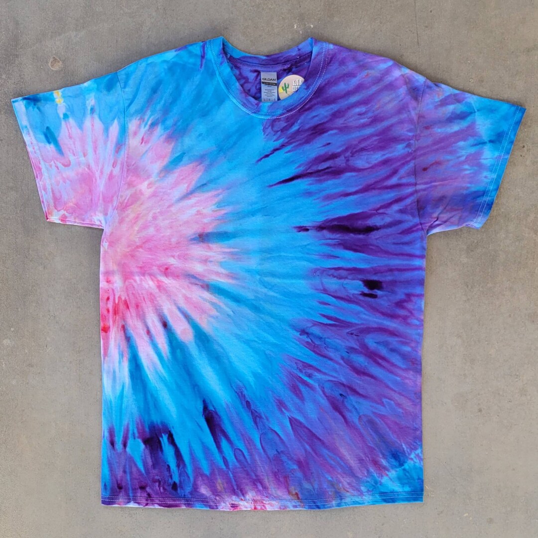 Tie Dye Tshirt Ice Dyed Tshirt Adult Unisex Tie Dye in Etsy