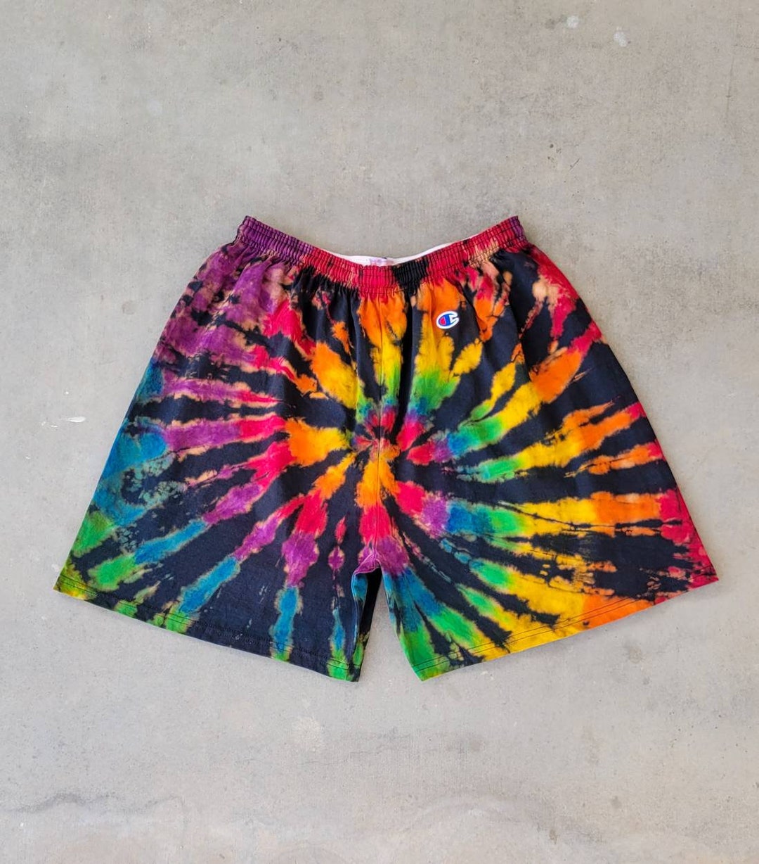 CHAMPION / チャンピオンTIE DYE DYEING SWEAT SHORTS BIG SIZE Champion Athletic Drawstring Elastic Waist Crush Tie Dye
