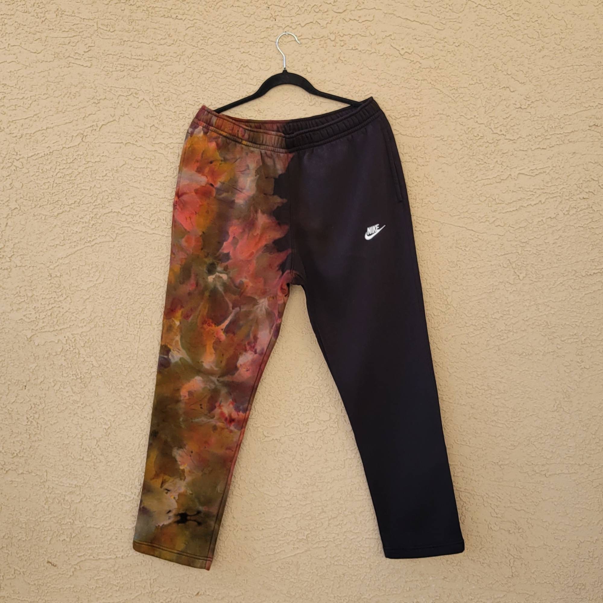 Tie Dye Sweatpants, Reverse Dyed/ice Dyed, Half Dyed, Earthy, Open - Main Image