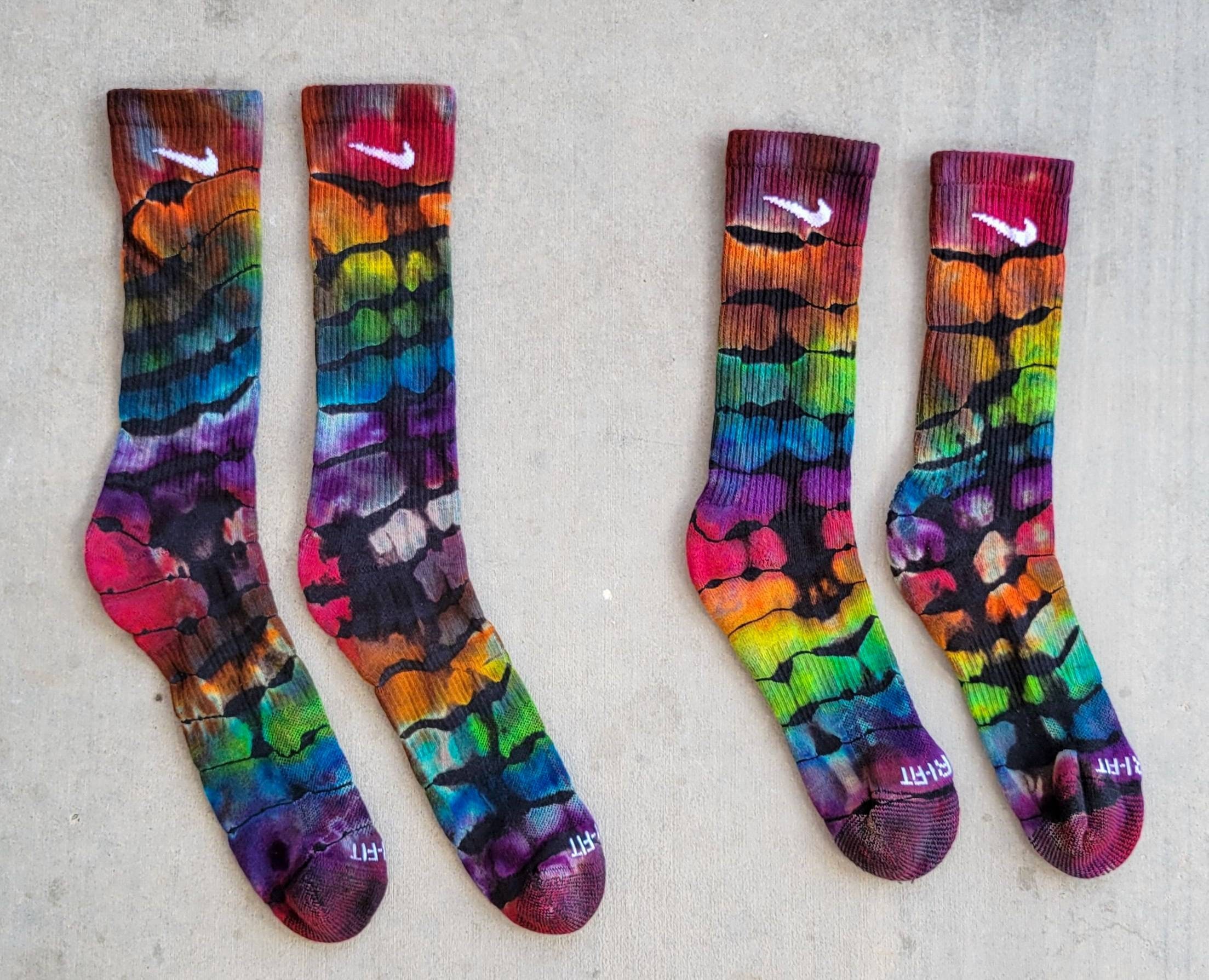 tie dye nike socks etsy