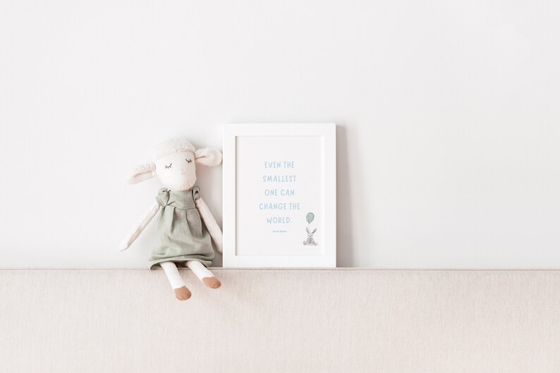 Nadruk z króliczkiem na baby shower dla chłopca, spersonalizowana grafika ścienna dla noworodka, nadruk ścienny do pokoju dziecięcego zdjęcie 4