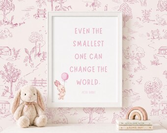Kaninchen Druck für Schlafzimmer Dekor, Pastell Druck für ersten Geburtstag, rosa Kaninchen druckbare Kunst, Kaninchen Geschenk für Kleinkind