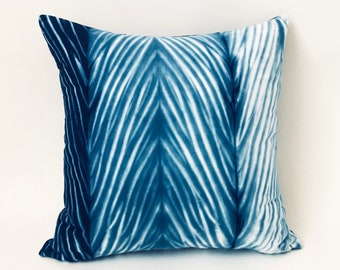 Funda de almohada índigo Shibori