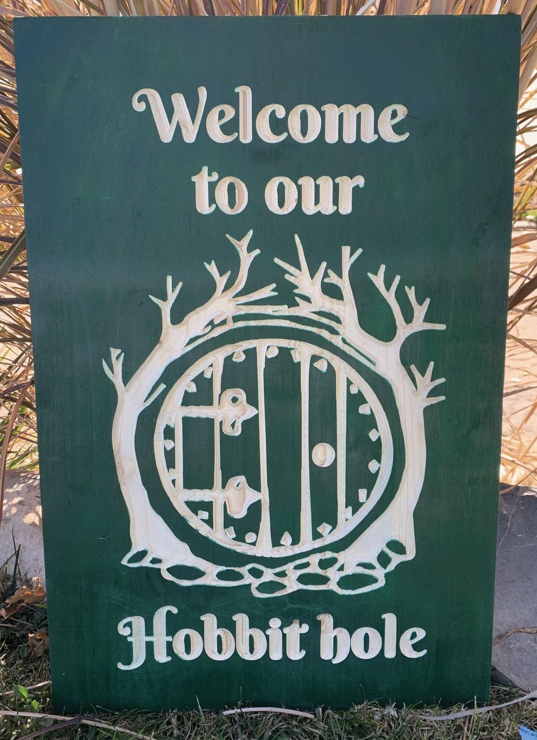 Welcome to Our Hobbit Hole Wood Carving/sign - Etsy