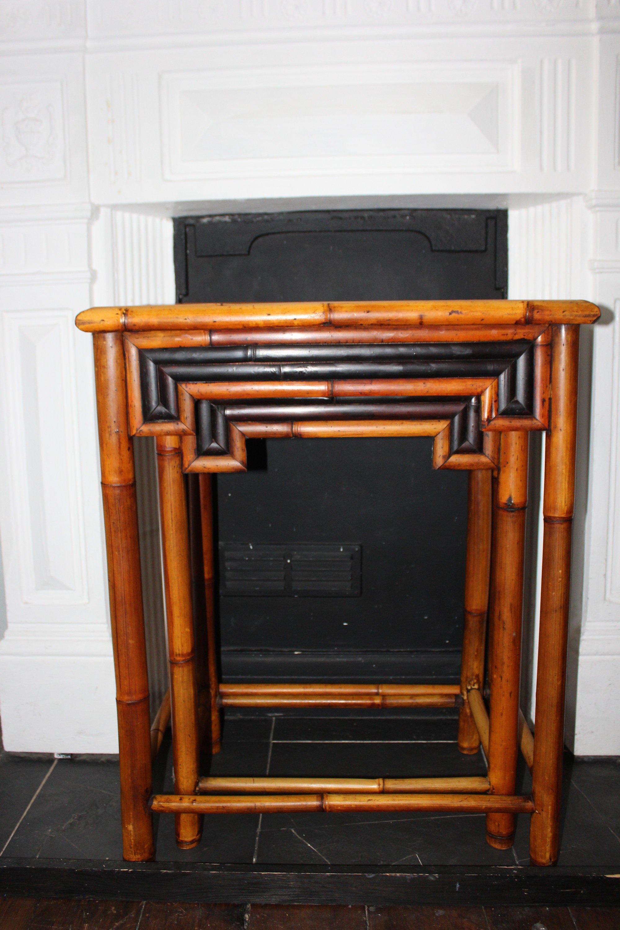 Set of 2 Vintage Bamboo Side Tables Etsy UK
