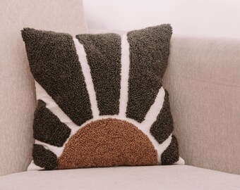 Pillow Cover - Colorful - Decorative Embroidery Cushion Cover - Punch Needle Pillow Cover