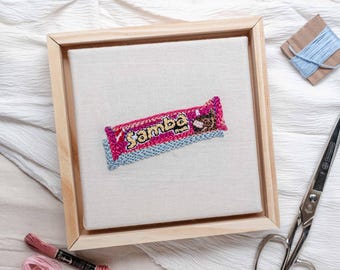 Home Flavors - Framed Punch Needle Textile Art | Handmade Piece | Solidarity Edition for Venezuela
